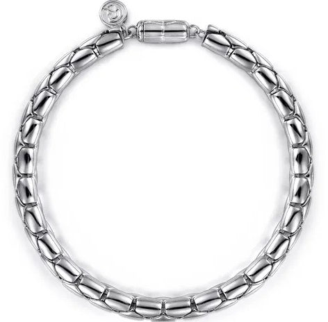 Sterling Silver 925 Sterling Silver Tubular chain Bracelet