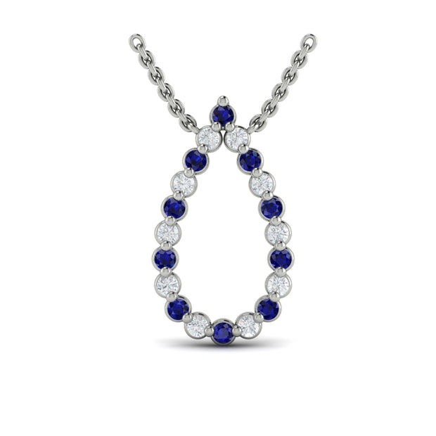 Alternating Sapphire & Diamond Necklace