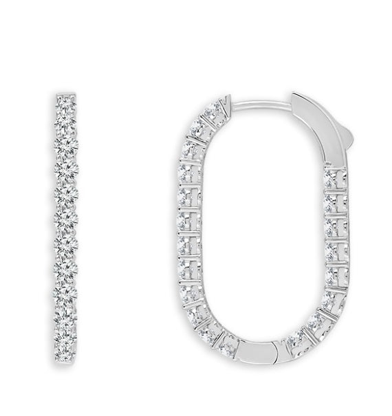 Diamond Hoop Earrings