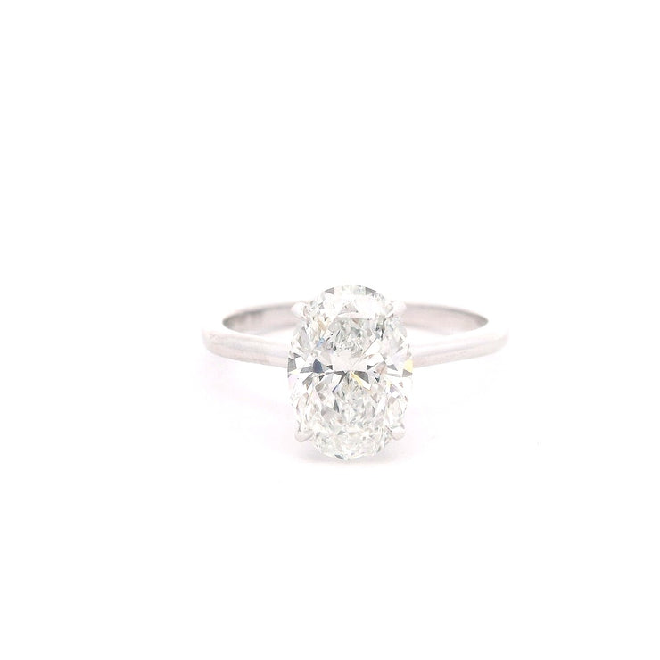 White Gold Solitaire Oval Engagement Ring