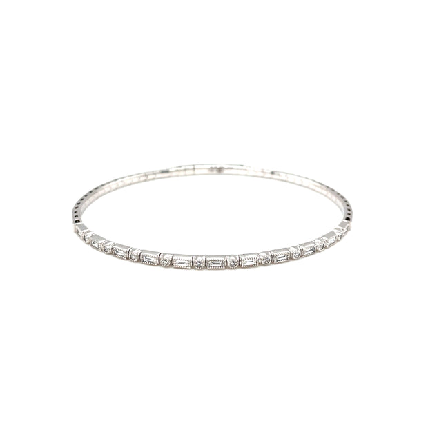 14 Karat White Gold Diamond Bracelet