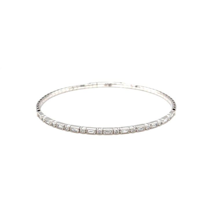 14 Karat White Gold Diamond Bracelet