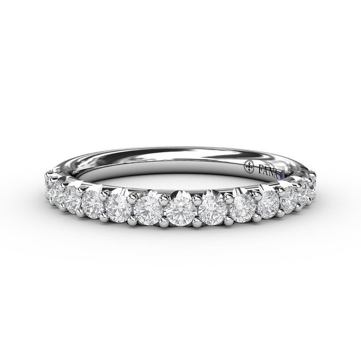 14 Karat White Gold Diamond Wedding Band