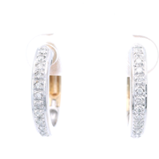 Estate Diamond Hoop Earrings Reversible