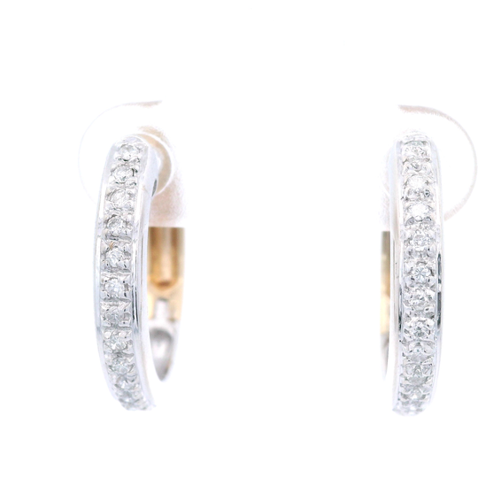 Estate Diamond Hoop Earrings Reversible