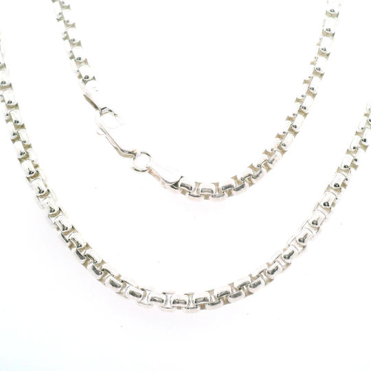 Sterling Silver Rounded Box Chain