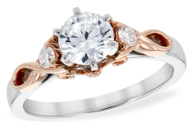 14 Karat Two-Tone white/rose gold Semi-Mount