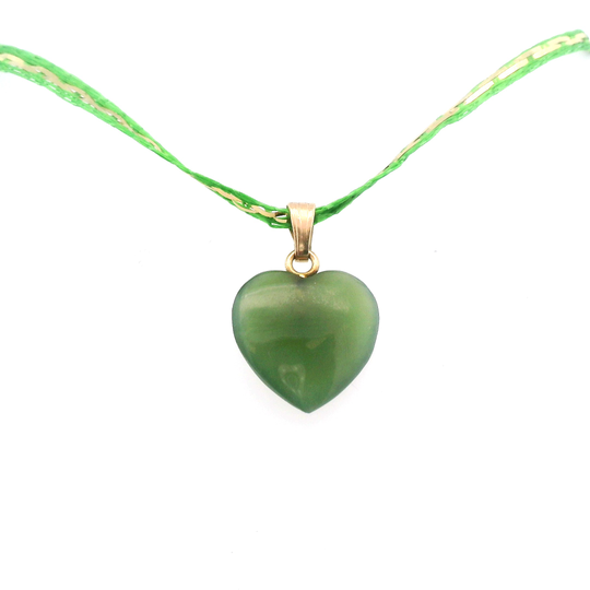 Estate Jade Heart Pendant