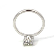 White Gold Solitaire Emerald Cut Engagement Ring