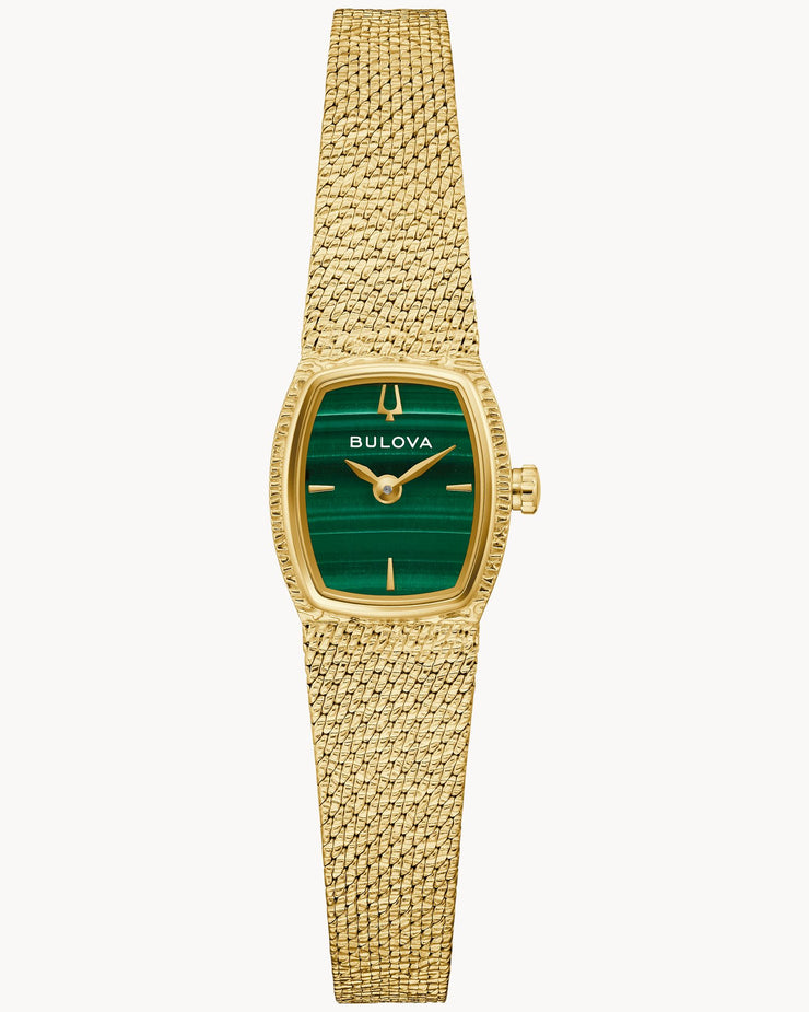Goddess of Time Bulova Watch w/ Malachite