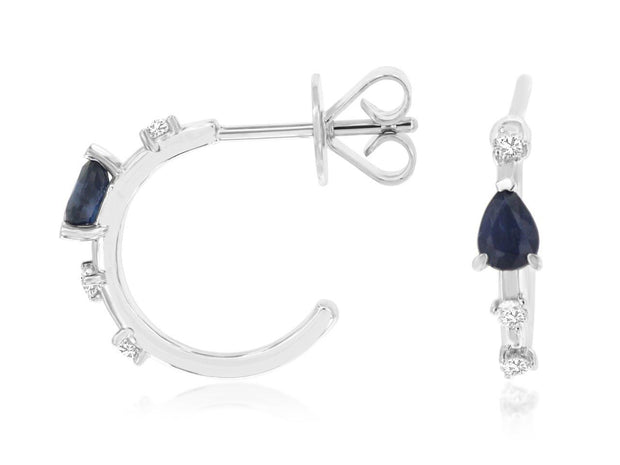Sapphire & Diamond Hoop