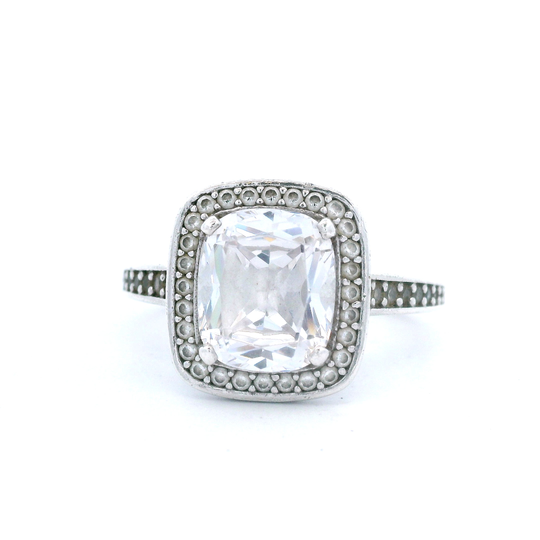 Estate Sterling Silver Ring w/ CZ