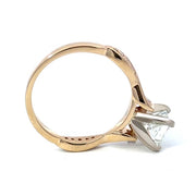 14 Karat Yellow Gold Semi-Mounting Cathedral Ring