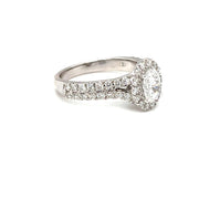 14 Karat Diamond Engagement Ring with Oval Center
