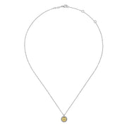925 Sterling Silver and 14K Yellow Gold Fashion Pendant Necklace