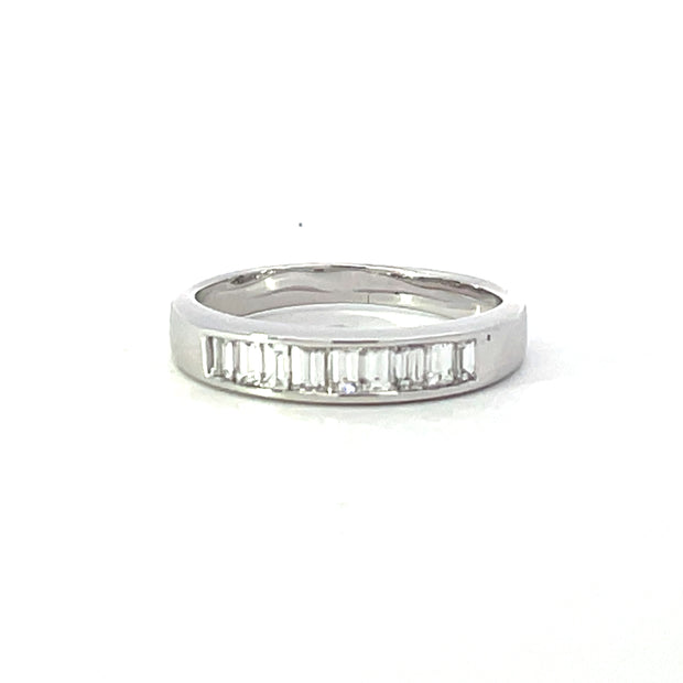 18K White Gold Rhodium Plated Wedding Band