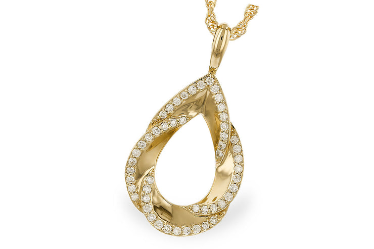 14 Karat Yellow Gold Diamond Fashion Necklace