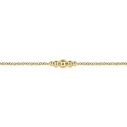 14K Yellow Gold Graduating Bead Stations Bracelet