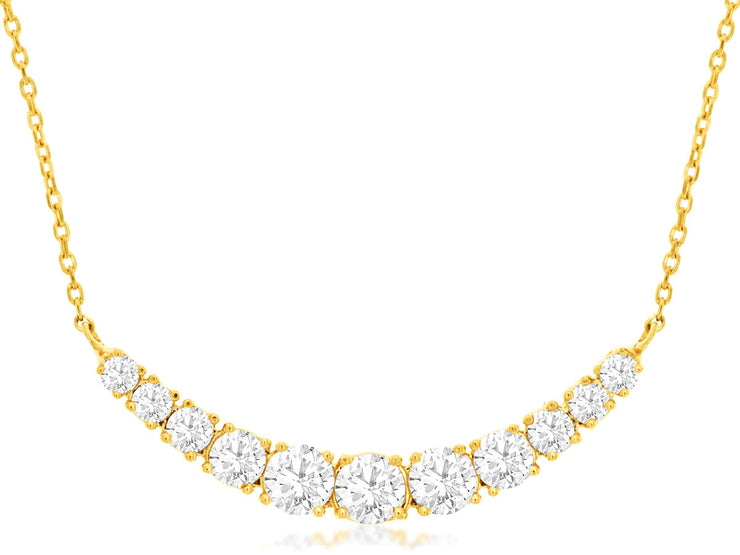 14K Yellow Diamond Necklace