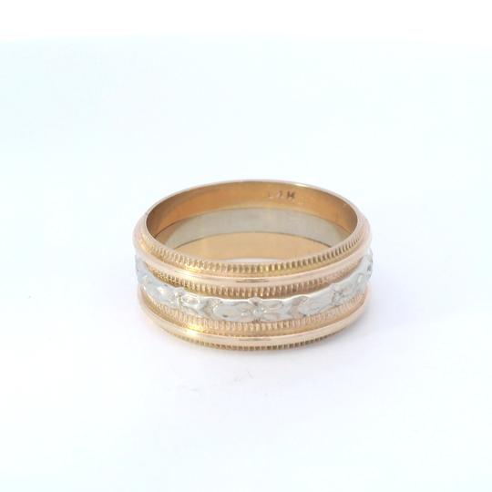 3-Row Two-Tone Wedding Band