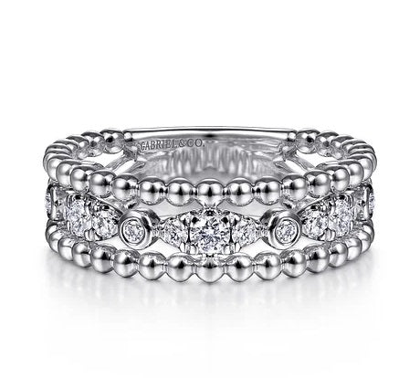 Sterling Silver White Sapphire Ring