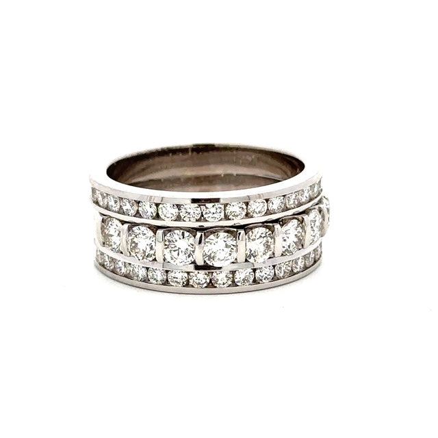 3-Row Diamond Band