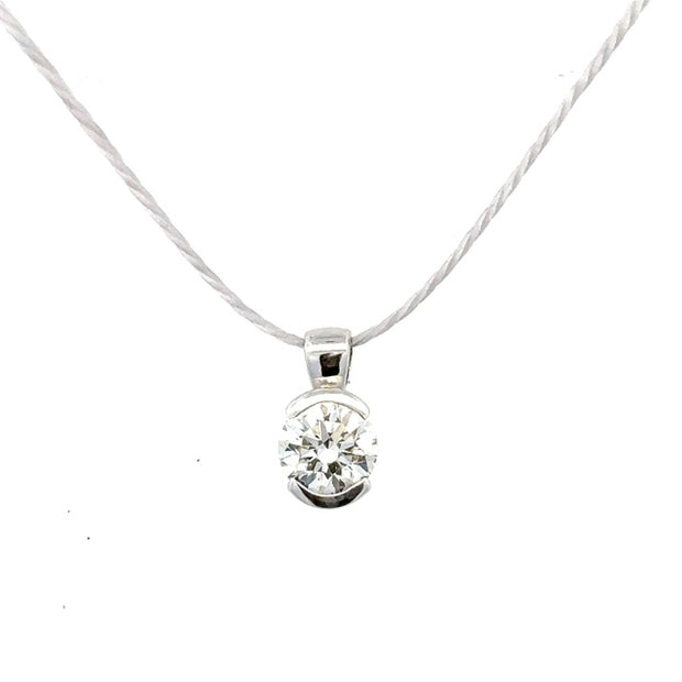 Partial Bezel Diamond Pendant