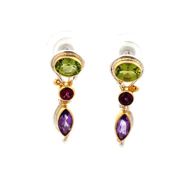 Sterline Silver and 22K Gold Vermeil Earrings