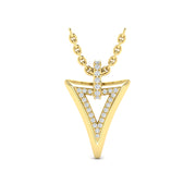 14 Karat Yellow Diamond Pendant/Necklace | 0.13 carats total weight