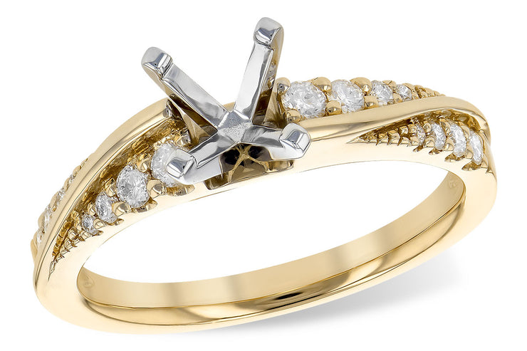 14 Karat Yellow Gold Semi-Mount Ring