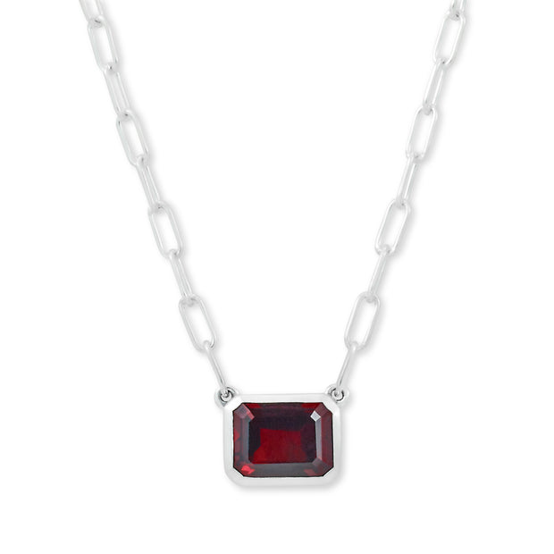 Sterling Silver Garnet Necklace