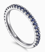 14K White Gold Sapphire Stackable Ring