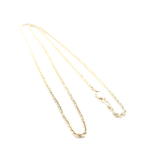 Estate 18" 14K Yellow Gold Rope Chain
