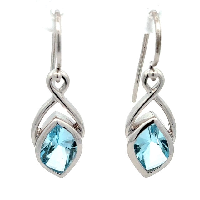 Sterling Silver Blue Topaz Earrings