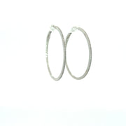 14 Karat White Gold Large Hoop Earrings