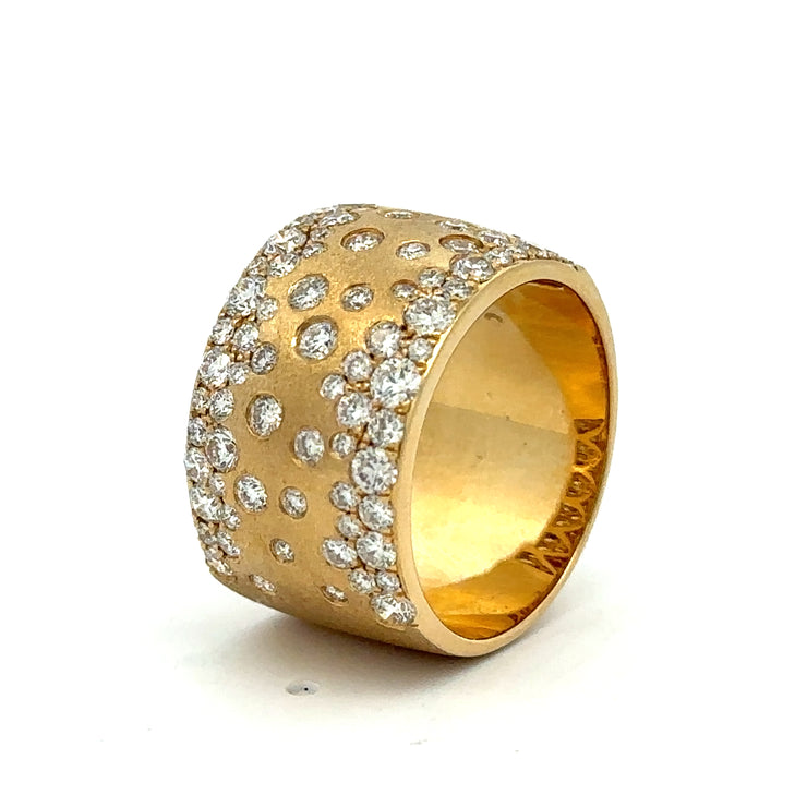 Wide Cigar Diamond Fashion Ring