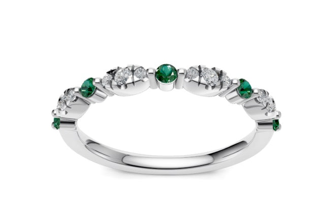 Diamond and Emerald Ring