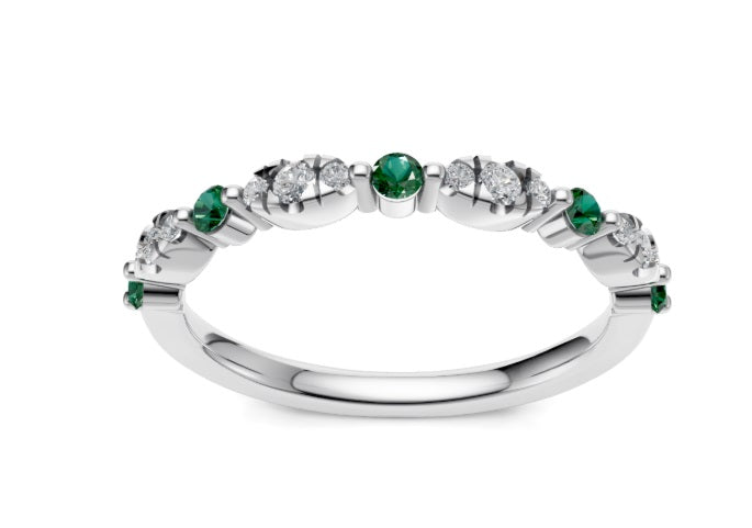 Diamond and Emerald Ring