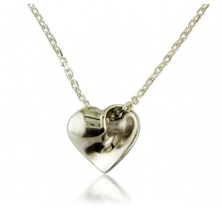 Sterling Silver Heart Slide Necklace