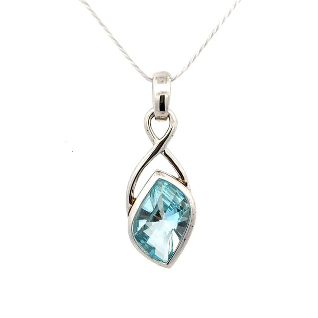 Sterling Silver Blue Topaz Pendant