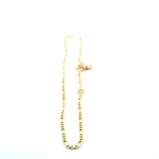 Figaro Anklet Adjustable Length 10"