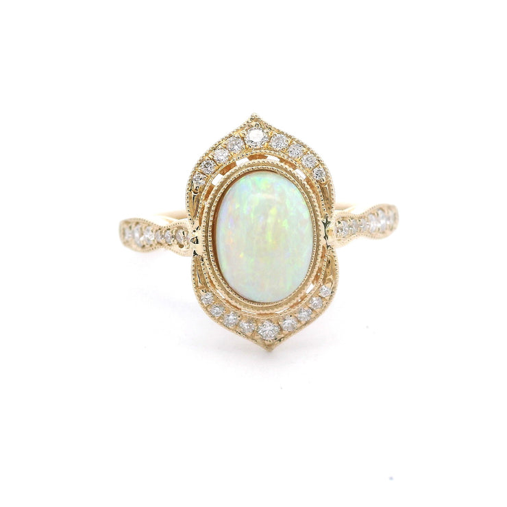Yellow Gold Opal Fashion Ring