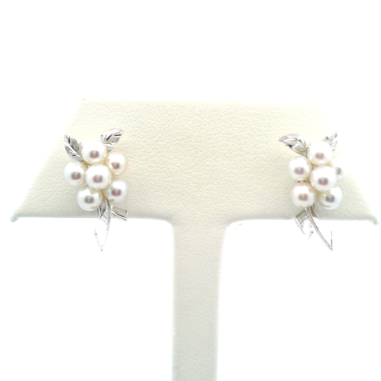 Cultured Pearl Cluster Earrings