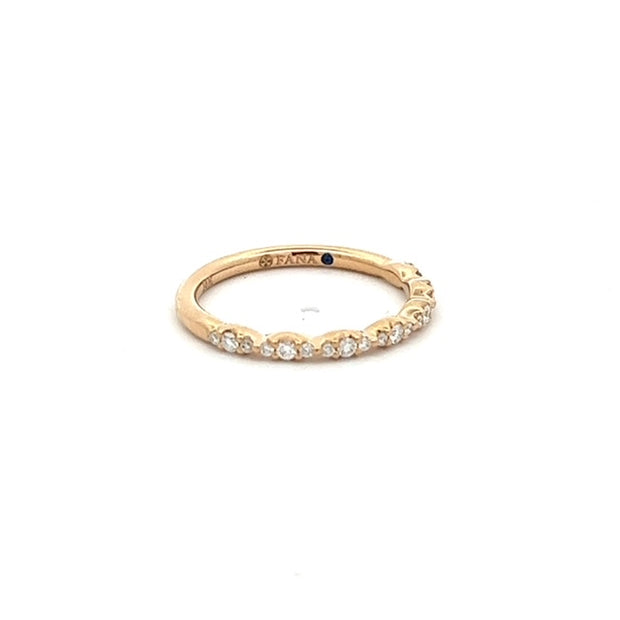 14 Karat Yellow Gold Diamond Wedding Band