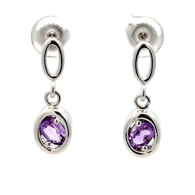 Sterling Silver Amethyst Earrings