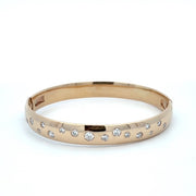 Estate Hinged Diamond Bangle Bracelet