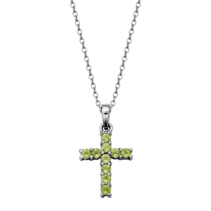 Peridot Cross Necklace