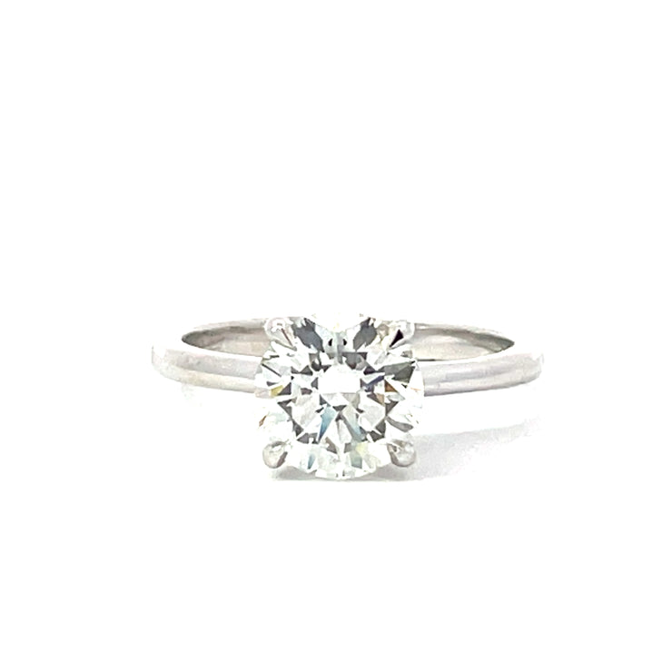 White Gold Round Solitaire Engagement Ring