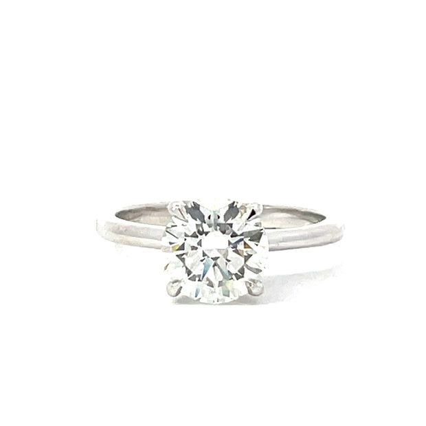 14KT Diamond Engagement Ring with Round Center