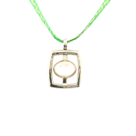 Moonstone Two Tone Pendant